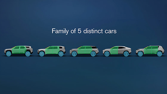 Family of 5 distinct cars