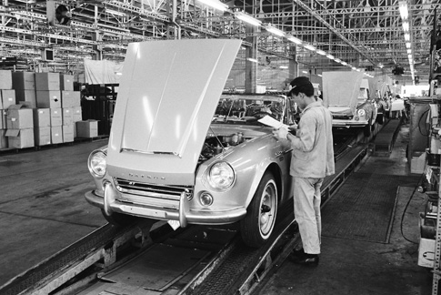 Datsun Fairlady assembly line