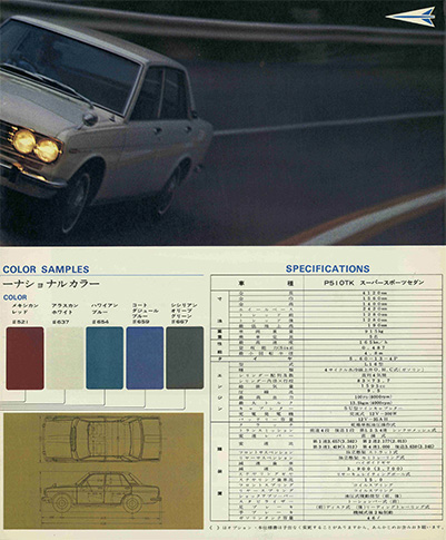 DATSUN Bluebird 1600SSS (a.k.a. Datsun 510)