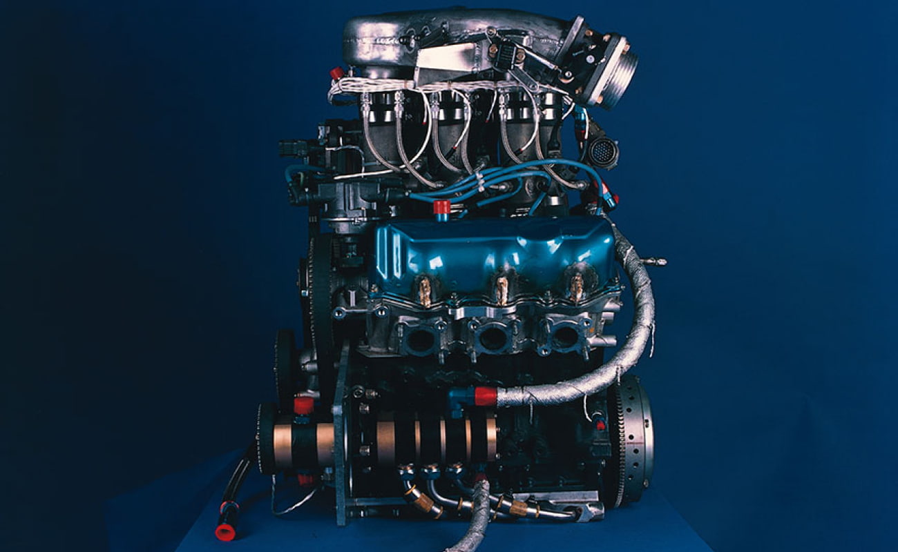 The 3.0-liter VG30 turbo engine