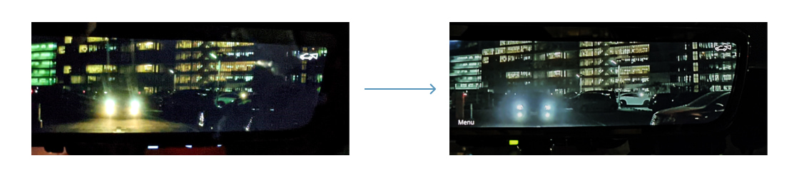 A clearer image can be displayed on the monitor, even during nighttime A clearer image can be displayed on the monitor, even during nighttime