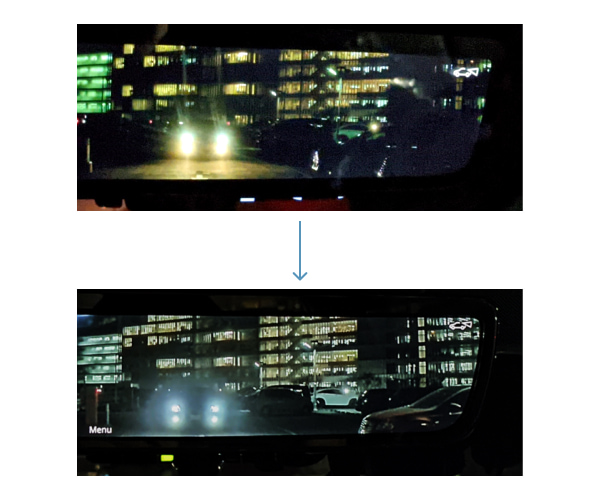 A clearer image can be displayed on the monitor, even during nighttime A clearer image can be displayed on the monitor, even during nighttime