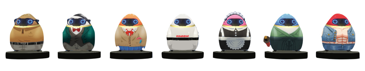 さまざまなキャラクターのエポロ