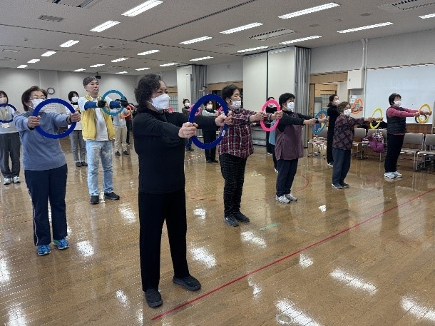 各地の「ハンドルぐるぐる体操　友達の輪ひろげよう」